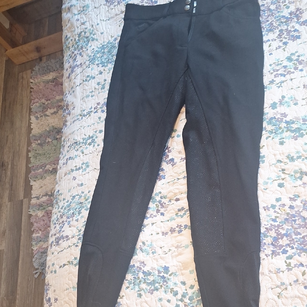 Piper Black Full Seat Equestrian  Breeches. Like New. 30R